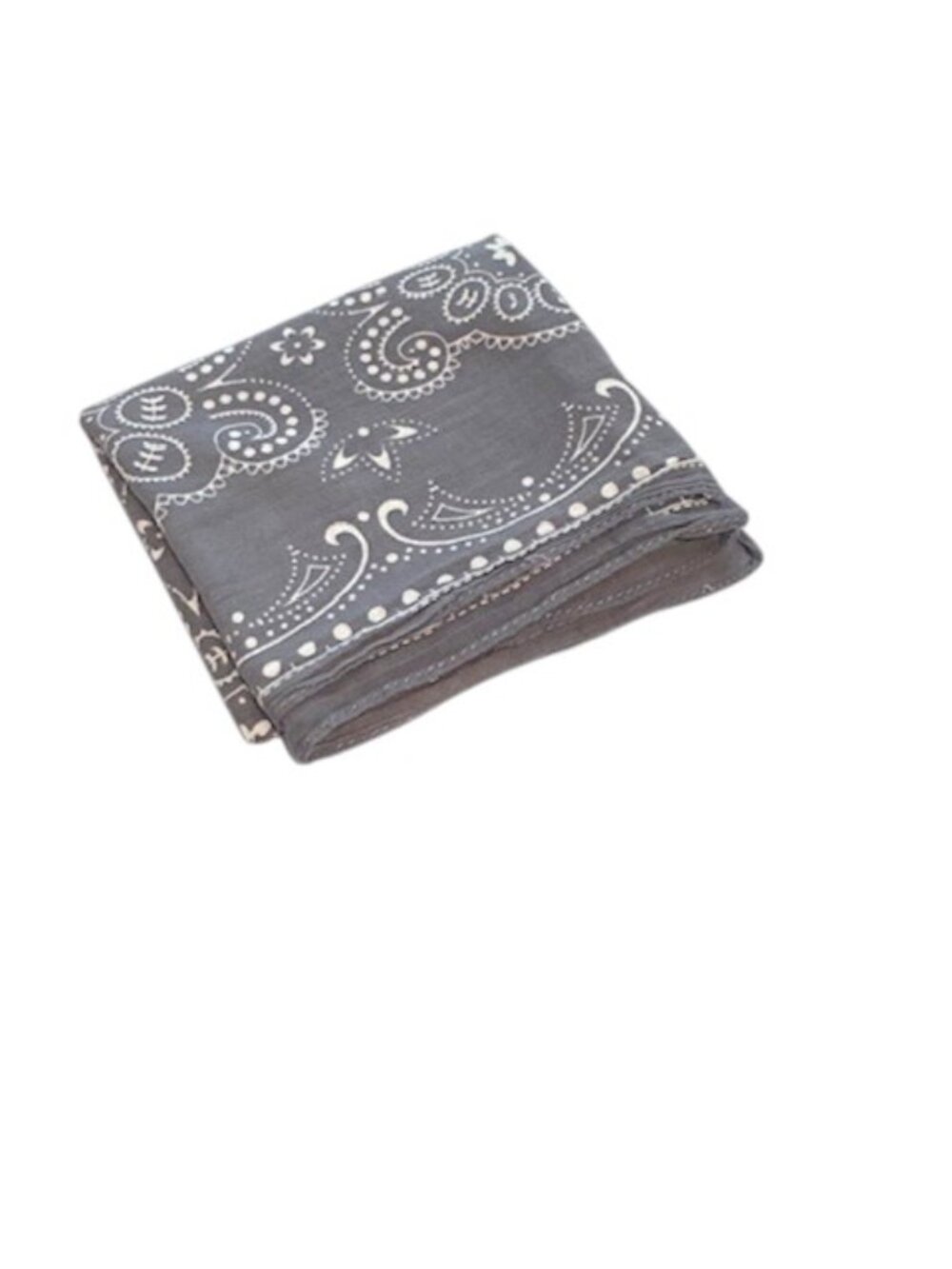 Gray Bandanna Handkerchief Scarf - Picture 2 of 3